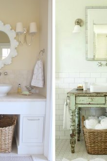 Cozy Shabby Chic bathrooms