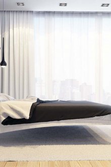 Möbel im Stil des Minimalismus aus modernen Materialien.