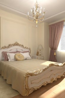 Мебели за спалня в бял и златист класически стил
