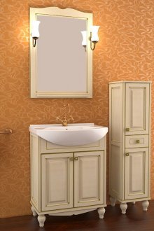 Мебел за баня с крем