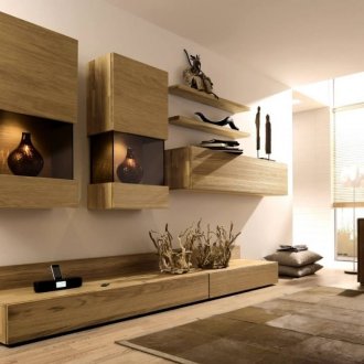 Букова стена за хол