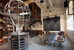 Large steampunk living room