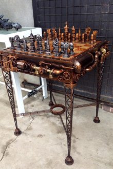 Шахматна маса Steampunk