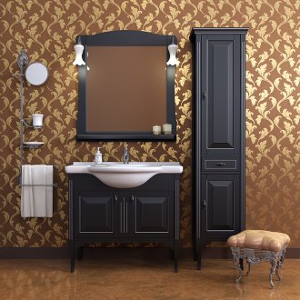 Черен шкаф и шкаф за баня