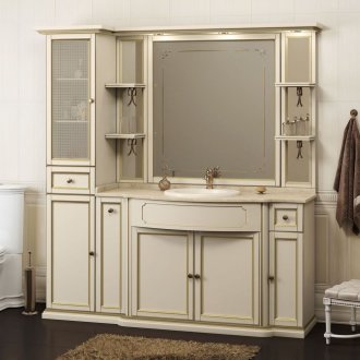 Бяла букова стойка за банята