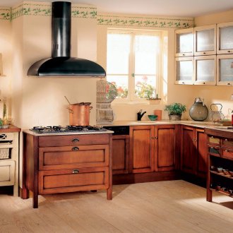 Кухненски комплект от кафяв бук