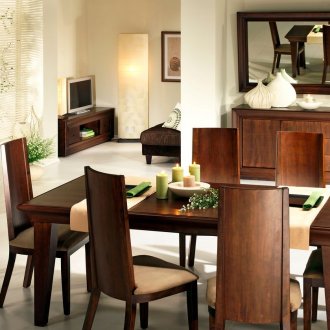 Красиви букови мебели за трапезария