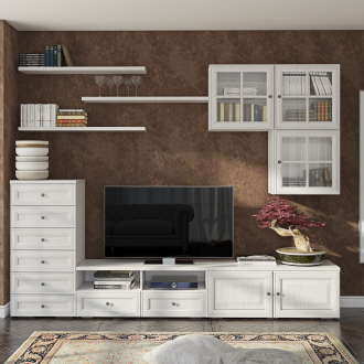 Стена от бял пепел в хола