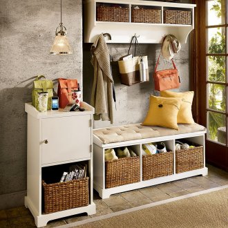 Glass and metal chandelier in the hallway