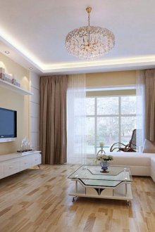 Стилна бежова всекидневна