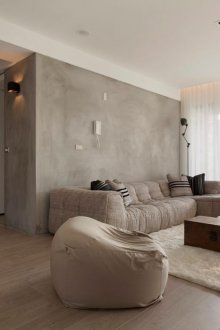 Минималистичен бежов хол