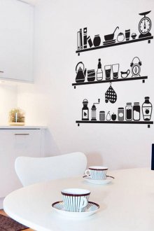 Black stickers in the kitchen