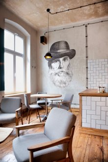 Drawing on the wall in the kitchen