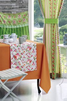 Rustic textiles in the kitchen