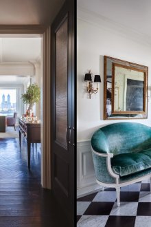 Тюркоазено и кафяво обзавеждане за всекидневна