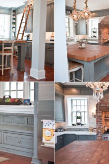 Тухлен декор в кухнята в кънтри стил