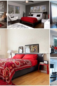 Rote Schlafzimmeroptionen