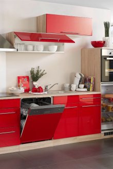 Rot und Beige Küchenset