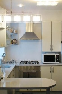 Gray small kitchen