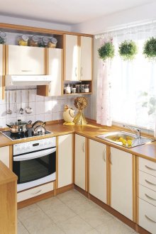 Beige Brown Small Kitchen