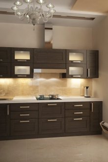 Фасадна ъглова слушалка за цвят венге