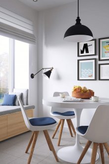 Скандинавски стил 11 кв.м кухня