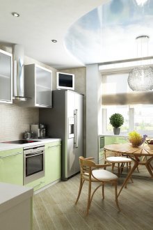 Дизайн на кухня 11 кв.м в еко стил
