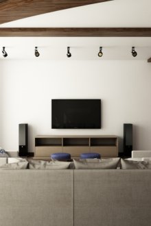 Черно-бял модерен интериор