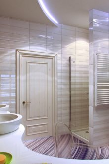 Bilik mandi berwarna-warna putih