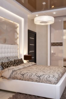 Beige and white bedroom design