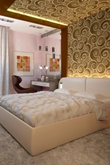 Bedroom 16 sq m in a modern style