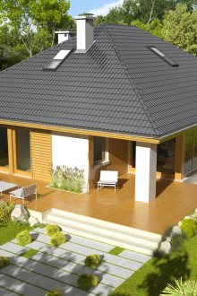 집의 엉덩이 지붕