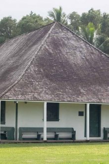 집에서 큰 엉덩이 지붕