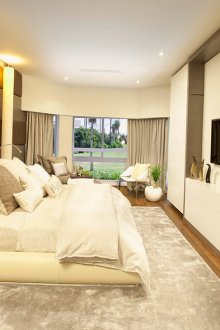 Beige Brown Bedroom Design