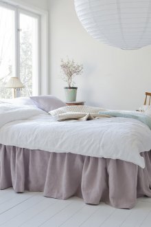 Bright bedroom in pastel colors
