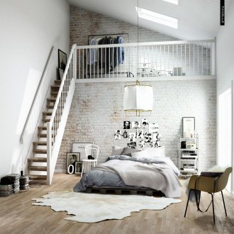 Brick Wall Bedroom