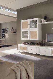 Бежова и бяла черешова стена в интериора