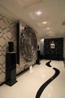 Арт деко черно-бяло антре