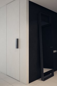 Черно-бял минималистичен коридор