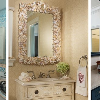 Pilihan dekorasi bilik mandi dengan cermin
