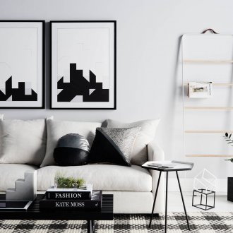 Черно-бял дизайн на хол