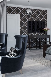 Комбинирана спалня, хол и работно място