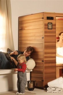 편안한 소형 사우나