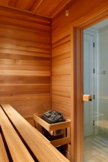 아파트 사우나 내부 모습