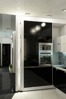 Модна черно-бяла кухня