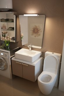 Мивка за стена в малка баня