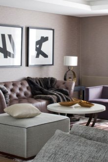 Graues und braunes Wohnzimmer des Konstruktivismus