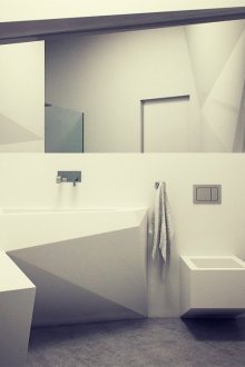 Konstruktivismusart-Weißbadezimmer