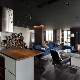 Studio-Apartment im Stil des Konstruktivismus