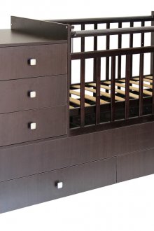 Венге ясли с чекмеджета